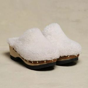NWOT M. Gemi Greta Shearling Clog Sz 38.5